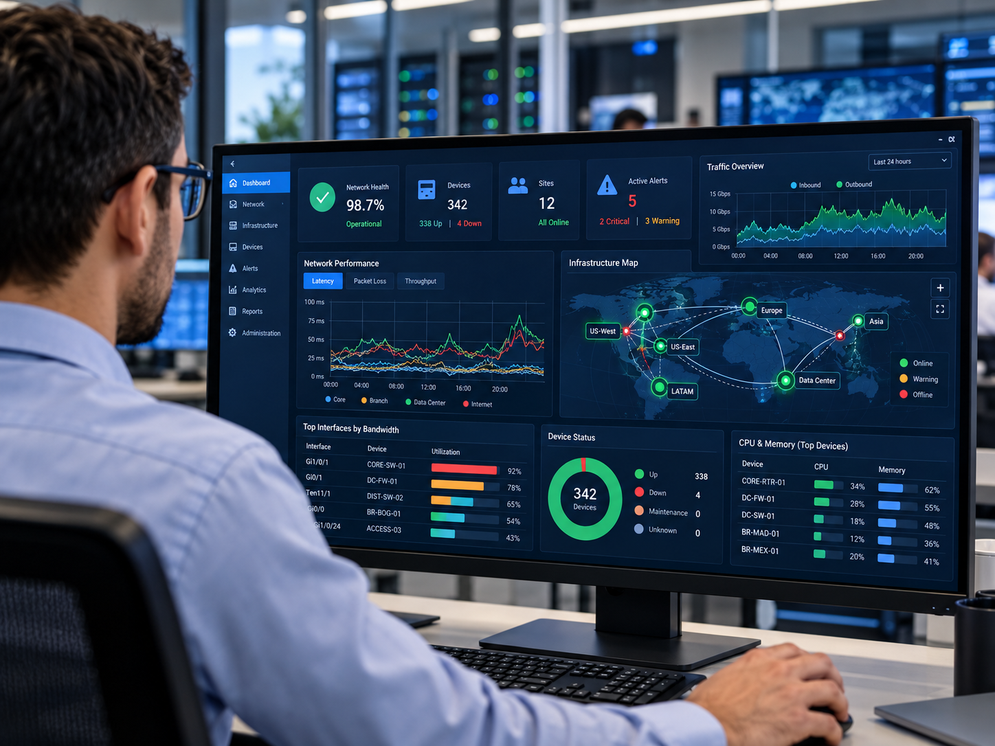 Monitoreo de redes empresariales